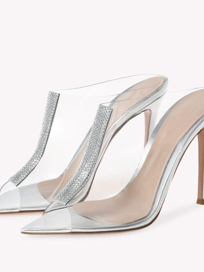 Women Sexy PVC Rhinestone Sandals Open Toe Thin High Heel Shoes Banquet Party Wedding Shoes