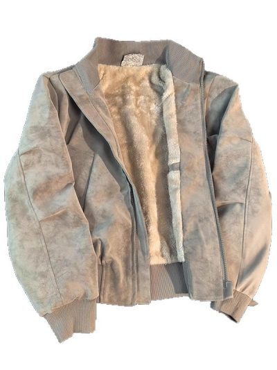 Dye-Print PU Leather Jacket Coat for Men