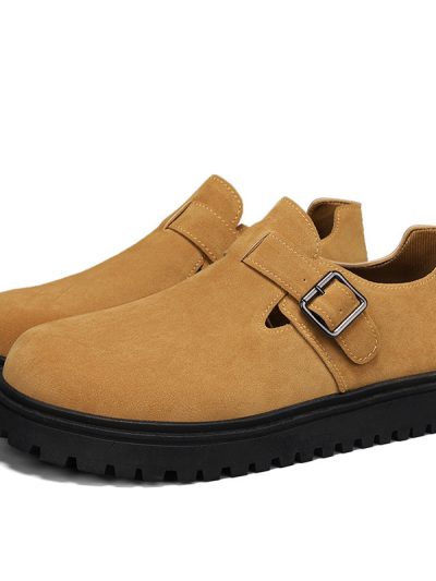 Thick soled height increasing board shoes for men