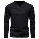 V-neck long sleeved T-shirt for men