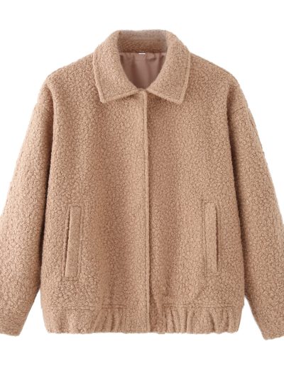 Casual Two-color Woolen Coat for Women