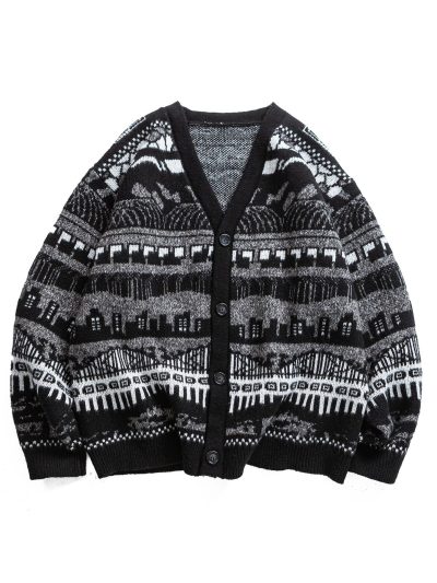 Design Loose Knit Coat for Men and Women