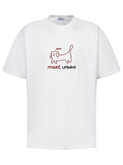 Cartoon Pattern Design Loose Unisex Short Sleeve T-Shirt for Men