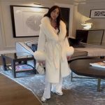 Long Coat with Fur Collar and Tie-Details for WomenAuctionBnB