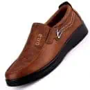 New Trademark Size 38-48 Upscale Men Casual Shoes Fashion Leather Shoes for Men Spring Autumn Men'S Flat Shoes Driving SneakersAuctionBnB