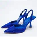 Summer Women Sandal Shoes Thin High Heel Pointed Toe Slingback Sandals Ladies Fashion Bling Cystal Party Dress ShoesAuctionBnB