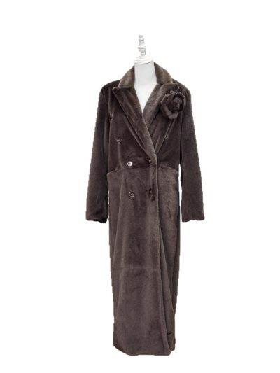 Thick faux fur coat for women