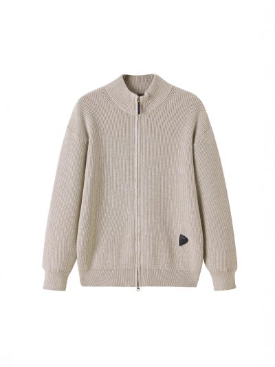Textured Knit Loose Casual Cardigan Coat for Men