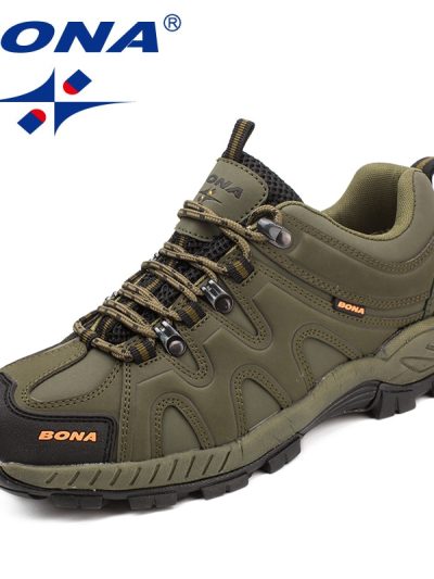 BONA Classics Style Men Hiking Shoes Lace Up Men Sport Shoes Outdoor Jogging Trekking Sneakers