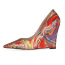 processing time:7-10 days after placing orders--New Pointed Toe Super High Heel Wedges Women High Heel Shoes Abnormal Heeled High Heel Slip On Lady Party Pumps