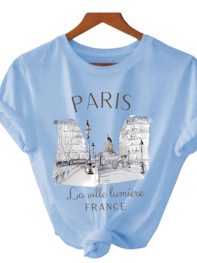 Pattern printed T-shirt for women