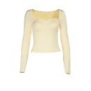 Autumn lace long sleeved T-shirt for women